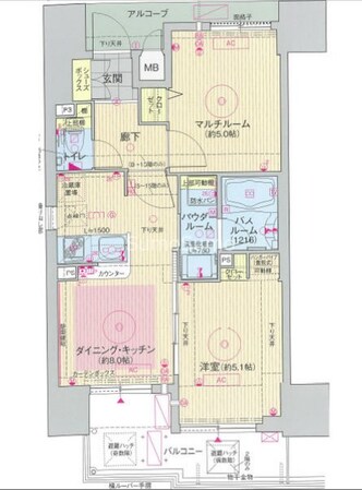 エステムプラザ難波EASTIIブレストの物件間取画像